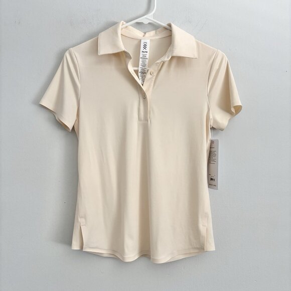 NEW Rhone Cream Course to Court Short Sleeve Polo Shirt Women's Size XS - Picture 2 of 8